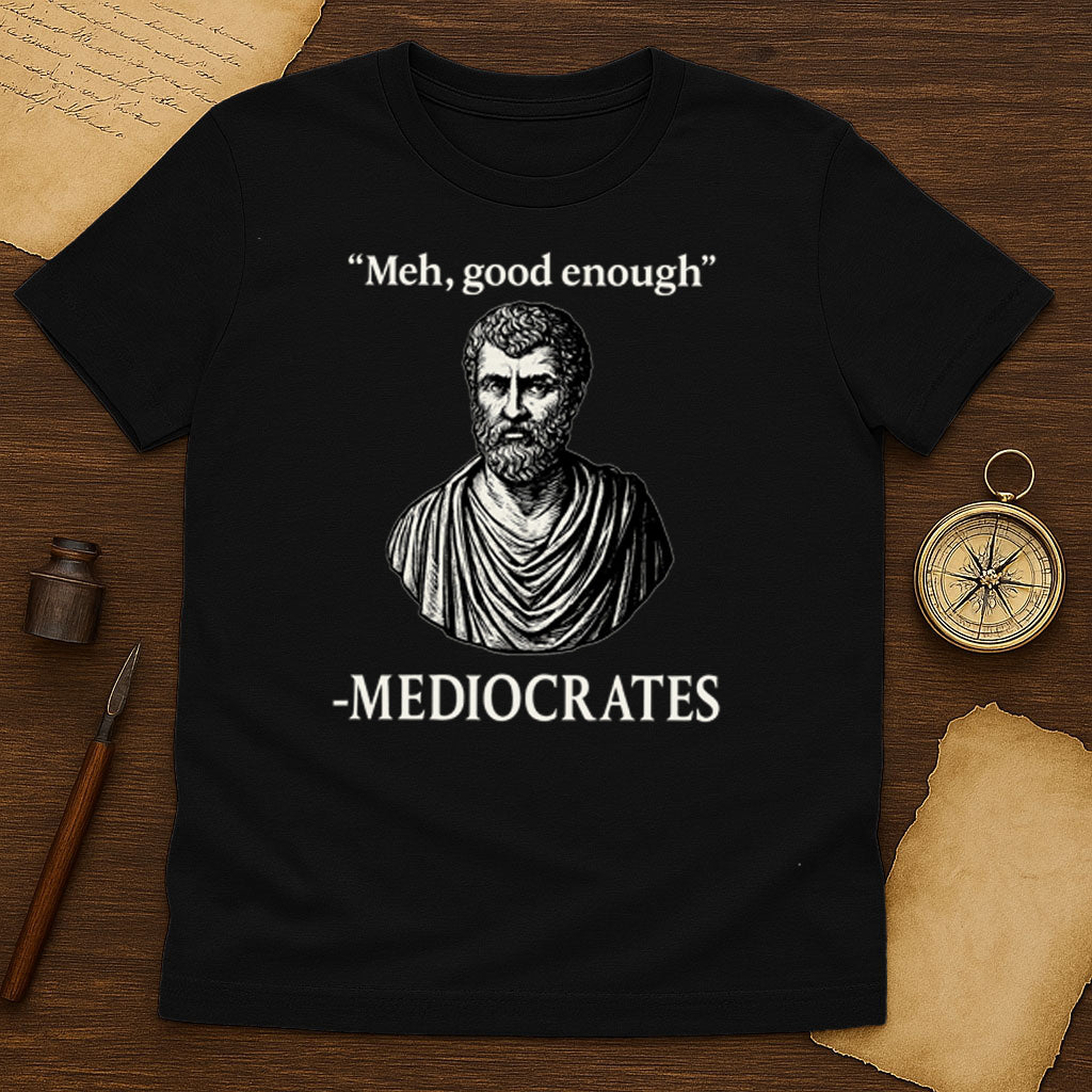 Mediocrates T-Shirt Mockup Black