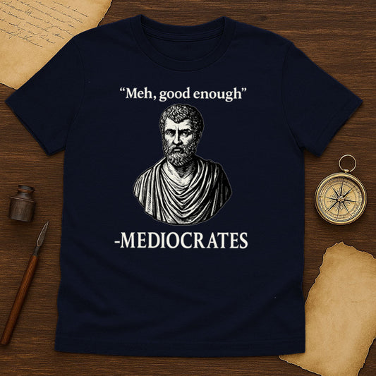 Mediocrates T-Shirt Mockup Navy