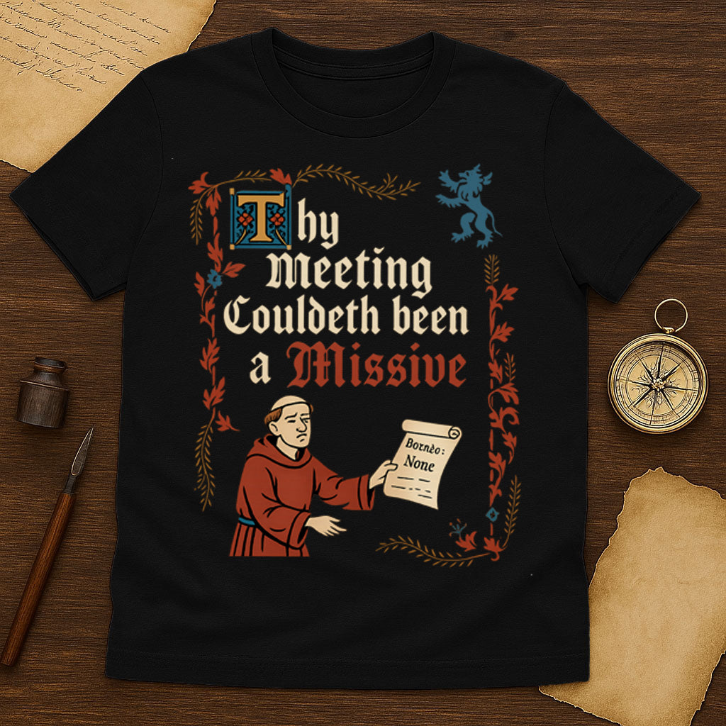 Meetings Could Have Been An Email T-Shirt Mockup Navy