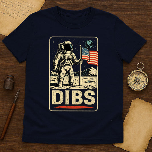 Moon Landing Dibs T-Shirt Mockup Navy