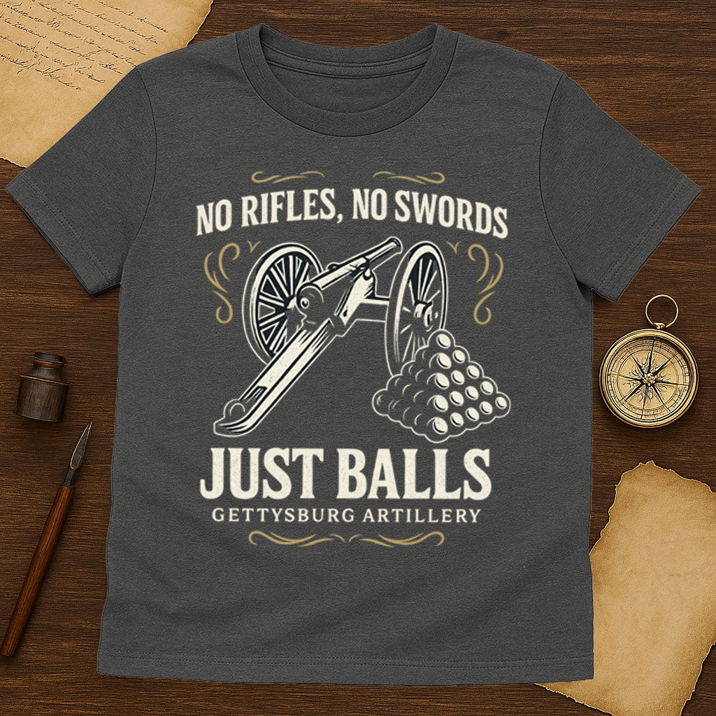 No Rifles No Swords T-Shirt Mockup Dark Heather