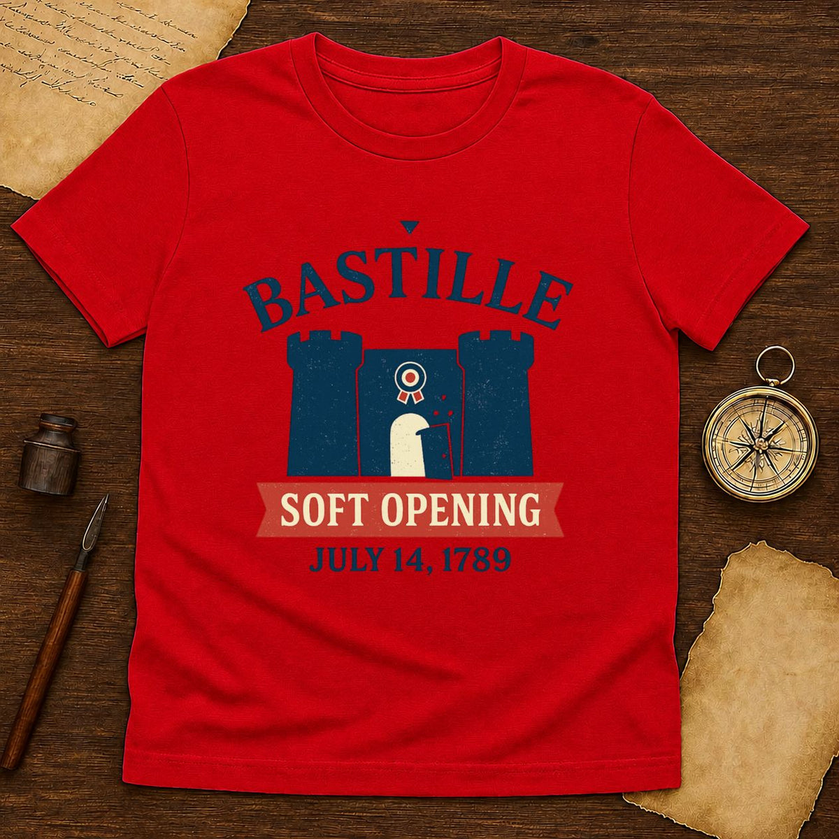 Bastille 'Soft Opening July 14, 1789' Historical T-Shirt
