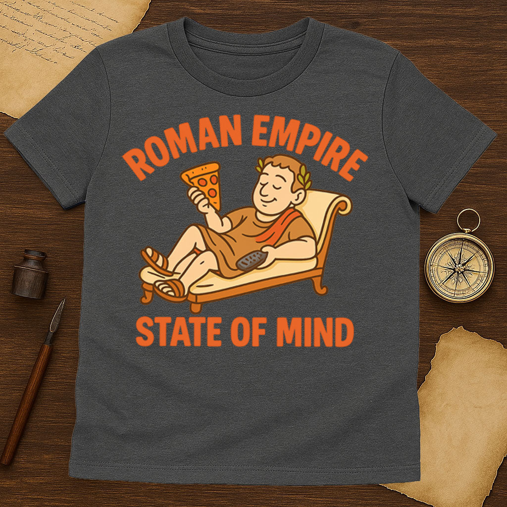 Roman Empire State of Mind T-Shirt Mockup Black