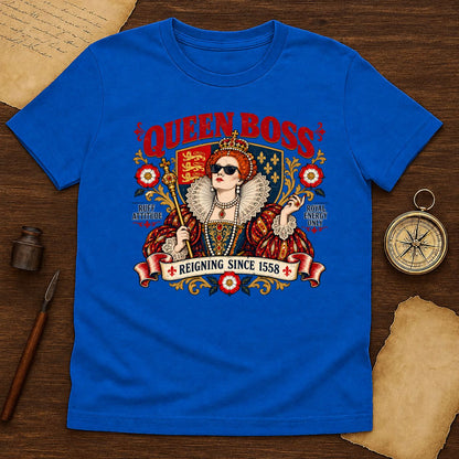 Queen Boss Elizabeth I Graphic Tee, Tudor Queen in Sunglasses