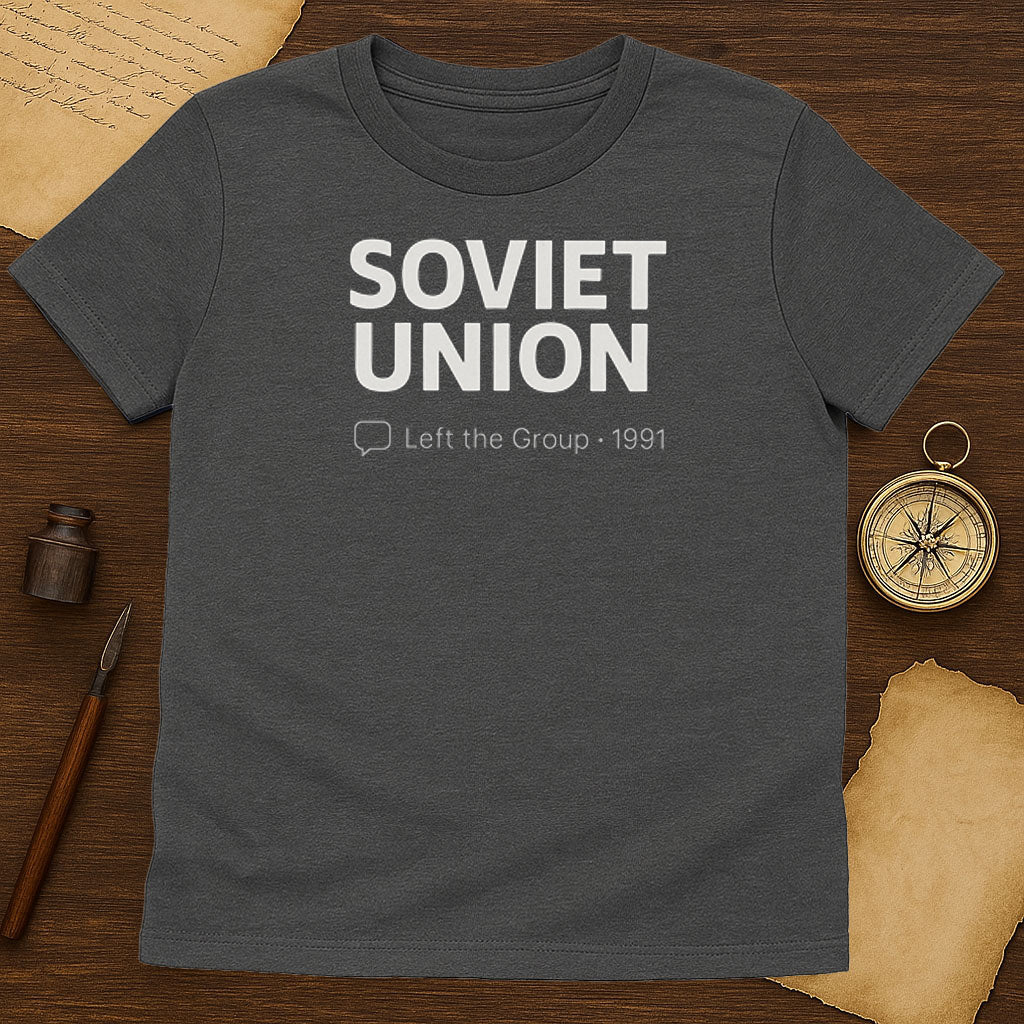 Soviet Union Left The Group T-Shirt Mockup Dark Heather