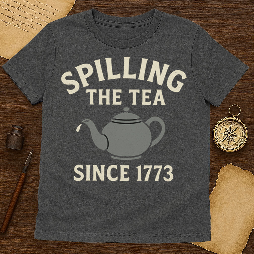 Spilling The Tea T-Shirt Mockup Dark Heather