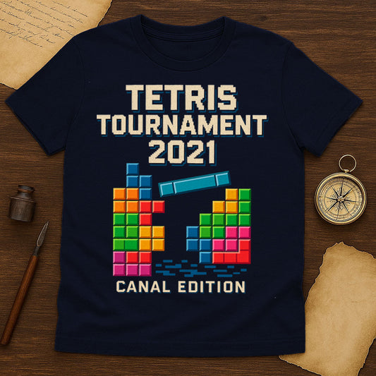 Tetris Tournament 2021 T-Shirt Mockup Navy