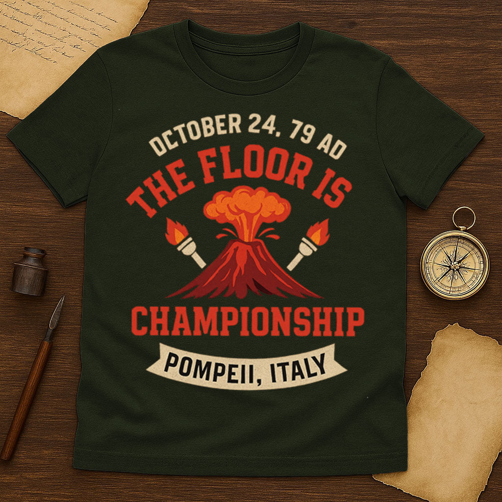 The Floor Is Lava T-Shirt Mockup White