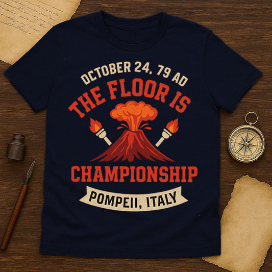 The Floor Is Lava T-Shirt Mockup Navy