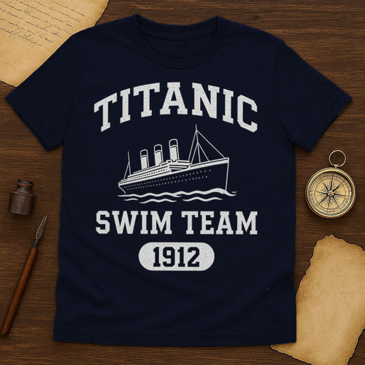 Titanic Swim Team T-Shirt Mockup Navy