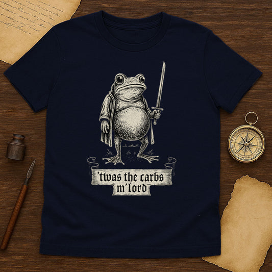 Twas The Carbs MLord T-Shirt Mockup Navy