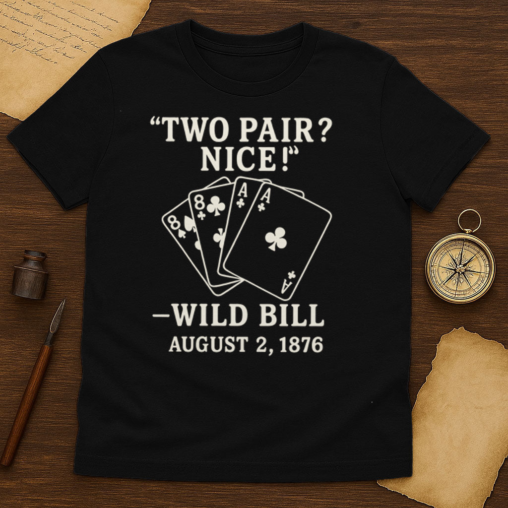 Two Pair Nice T-Shirt Mockup Black