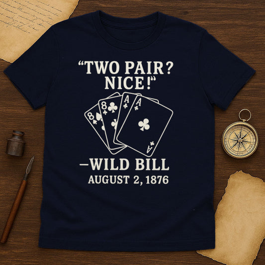 Two Pair Nice T-Shirt Mockup Navy
