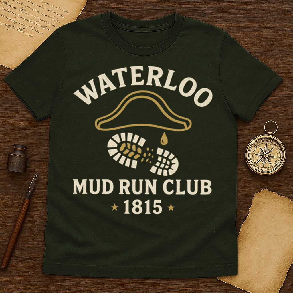 Waterloo Mud Run Club T-Shirt Mockup Military Green