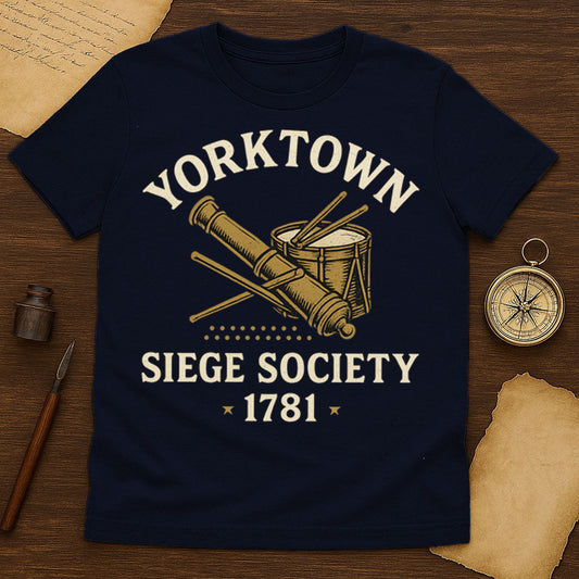 Yorktown Siege Society T-Shirt Mockup Navy