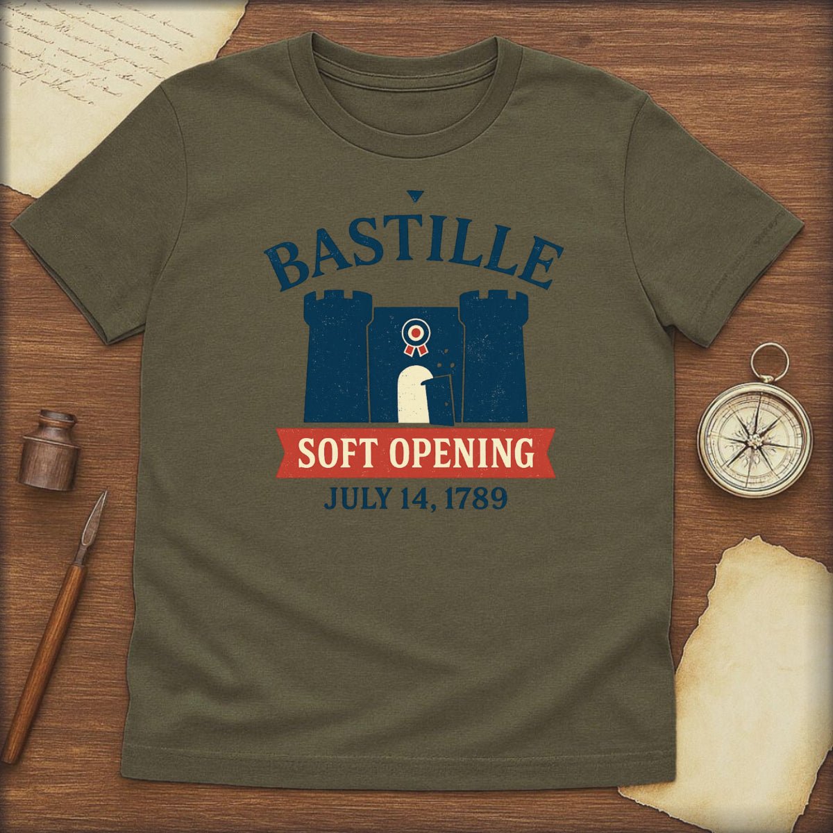Bastille 'Soft Opening July 14, 1789' Historical T-Shirt - History Shirt Club