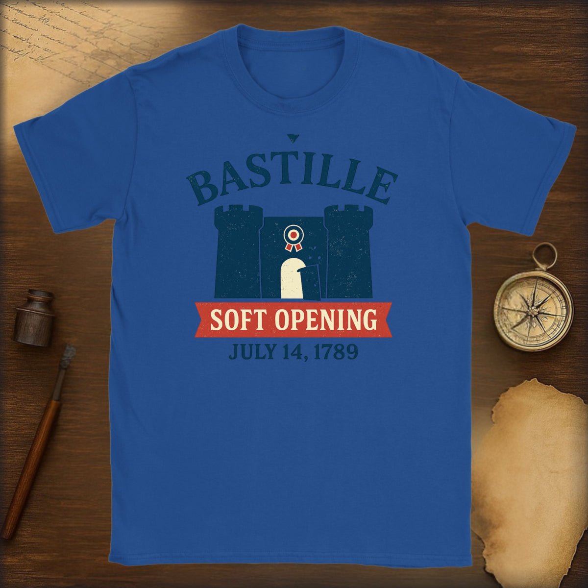 Bastille 'Soft Opening July 14, 1789' Historical T-Shirt - History Shirt Club