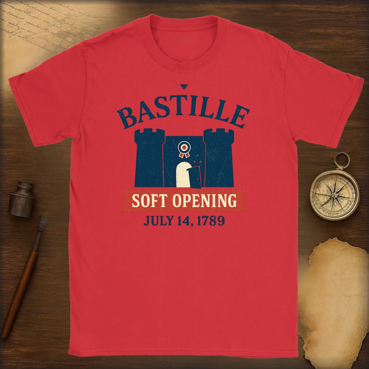 Bastille 'Soft Opening July 14, 1789' Historical T-Shirt - History Shirt Club