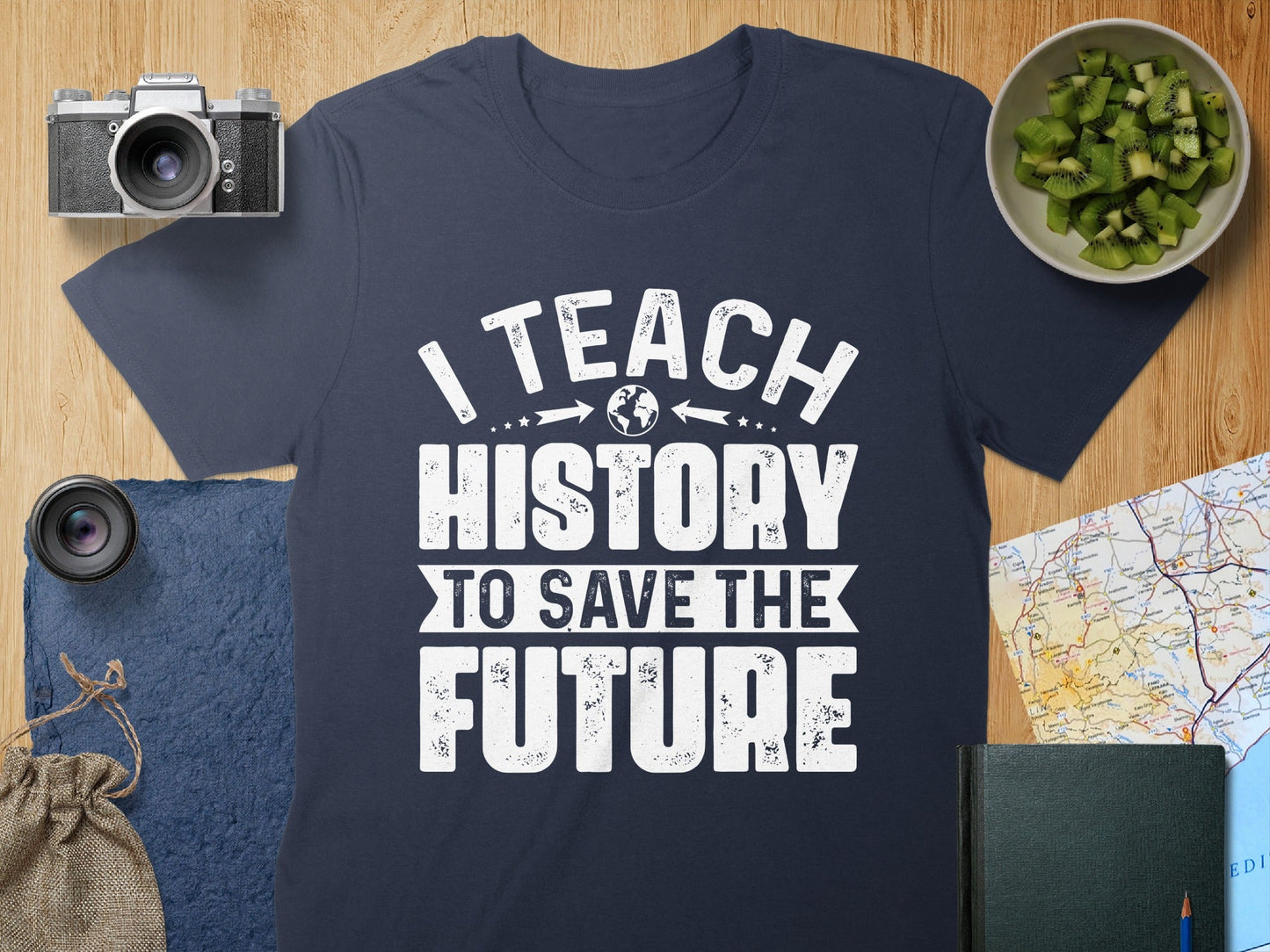I Teach History to Save the Future Design T-Shirt - History Shirt Club
