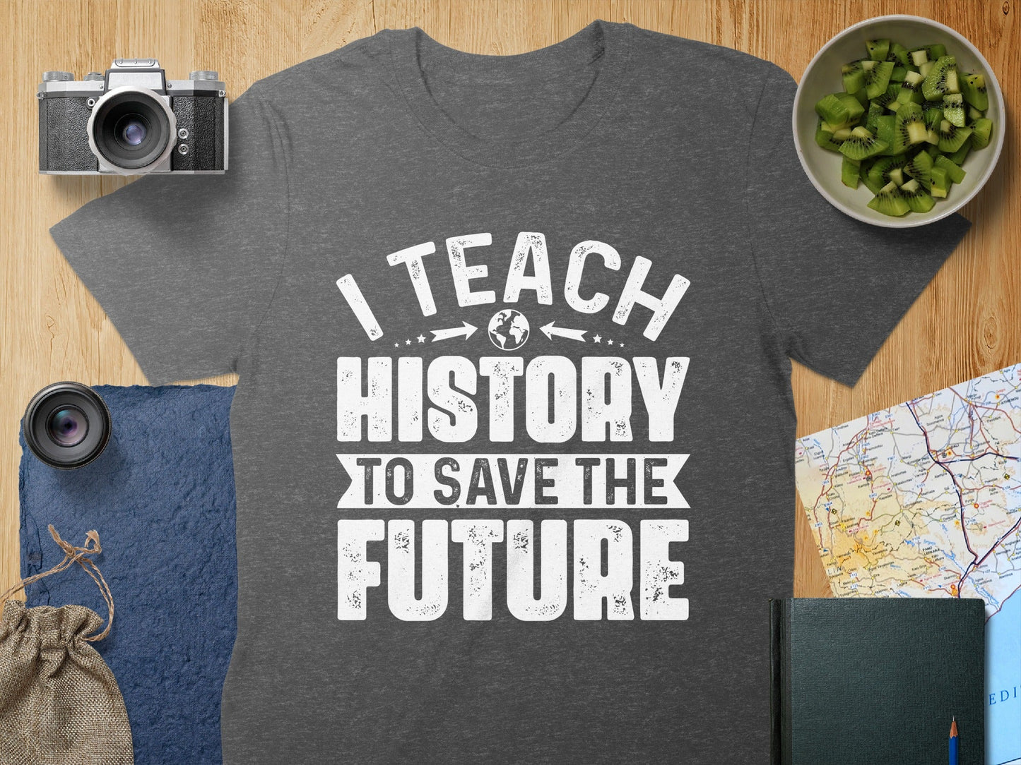 I Teach History to Save the Future Design T-Shirt - History Shirt Club