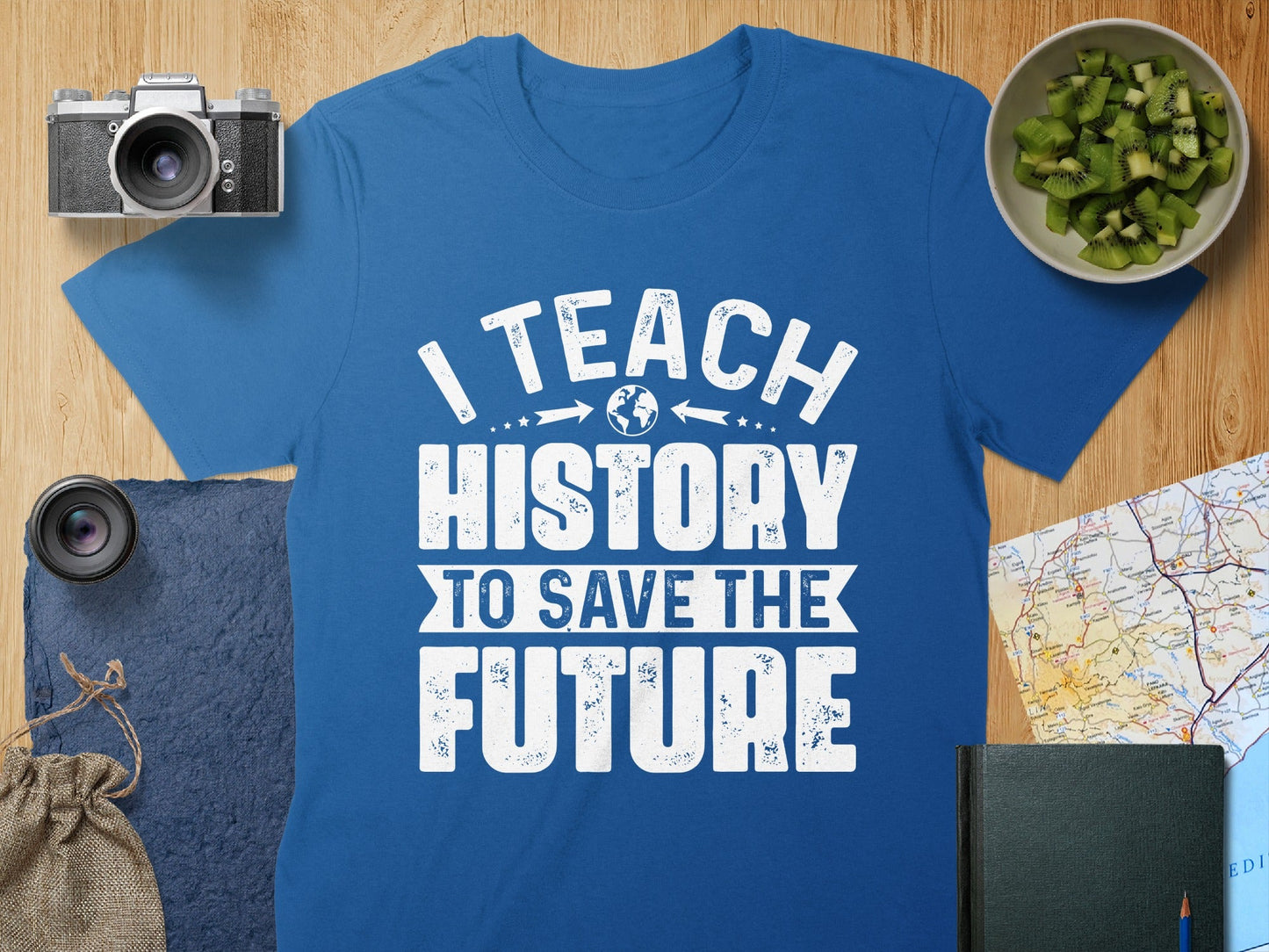 I Teach History to Save the Future Design T-Shirt - History Shirt Club