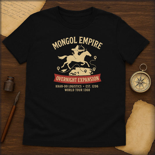 Mongol Empire 'Overnight Expansion' T-Shirt — Vintage Horseman History Tee - History Shirt Club