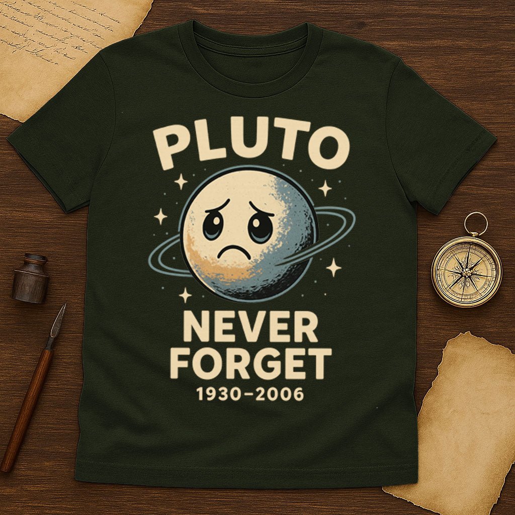 Pluto Never Forget T-Shirt - History Shirt Club