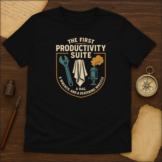 Productivity Suite T-Shirt — "The First Productivity Suite" Vintage Work Tools Tee - History Shirt Club