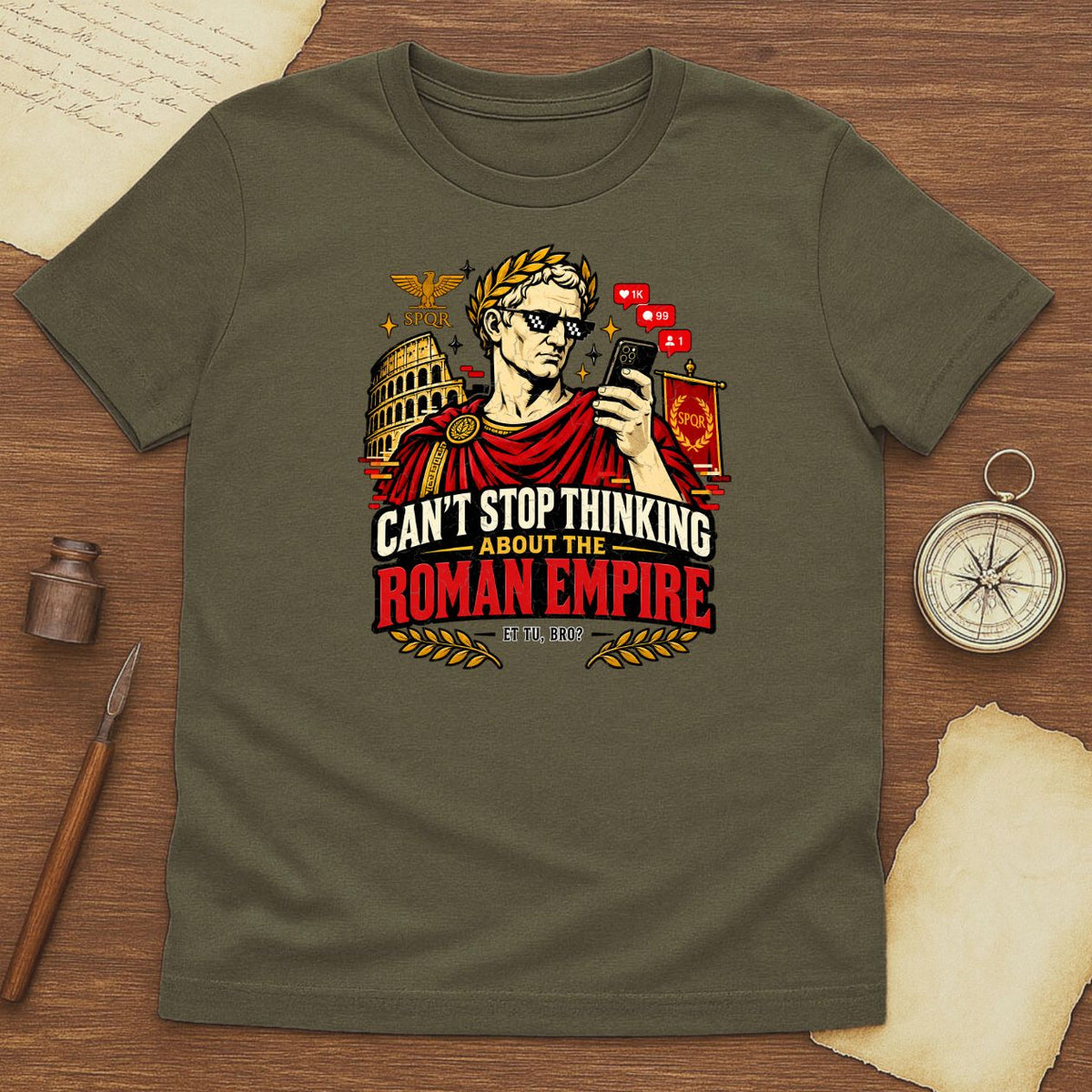 Roman Empire Shirt - Funny Julius Caesar SPQR Tee for History Lovers - History Shirt Club